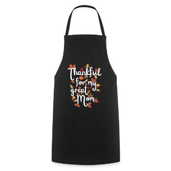 Reconnaissant pour ma mère Autumn Mama Gratitude - Tablier de cuisine - noir - Devant - AI Model Male 185 dark (185cm)