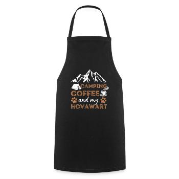 Hovawart Kaffee Camping Hund Cafe - Kochschürze - Schwarz - Vorne - AI Model Male 185 dark (185cm)