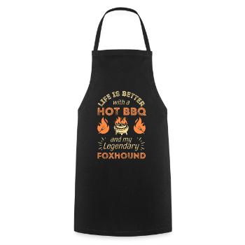 BBQ grillen für Foxhound Liebhaber - Kochschürze - Schwarz - Vorne - AI Model Male 185 dark (185cm)