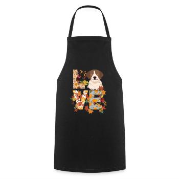 Pointer Dog Autumn Gratitude Love - Cooking Apron - black - Front - AI Model Male 185 dark (185cm)