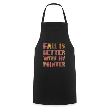 Thankful for my Pointer Dog Autumn Gratitude - Cooking Apron - black - Front - AI Model Male 185 dark (185cm)
