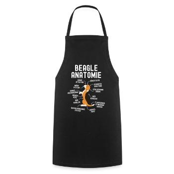 Beagle Anatomy for Beagle Lovers - Cooking Apron - black - Front - AI Model Male 185 dark (185cm)