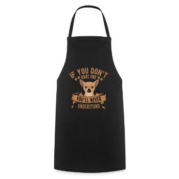 Legendary Chihuahua Vintage Retro - Cooking Apron - black - Front - AI Model Male 185 dark (185cm)