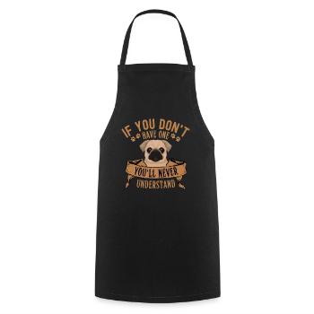 Legendärer Mops Vintage Retro - Kochschürze - Schwarz - Vorne - AI Model Male 185 dark (185cm)