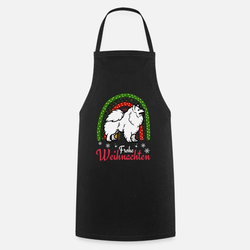 Noël Sweet German Spitz Lover Kawaii - Tablier de cuisine - noir