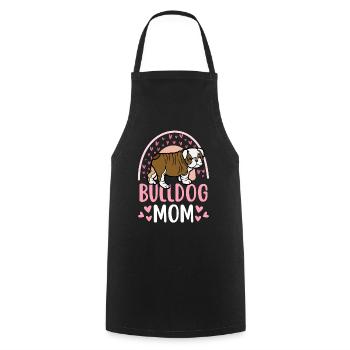 Cute English Bulldog Lovers Kawaii - Cooking Apron - black - Front - AI Model Male 185 dark (185cm)