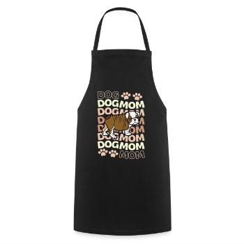 Cute English Bulldog Lovers Kawaii - Cooking Apron - black - Front - AI Model Male 185 dark (185cm)