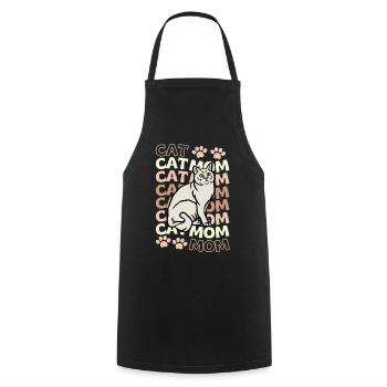Mignon Burmilla Cat Mama - Tablier de cuisine - noir - Devant - AI Model Male 185 dark (185cm)