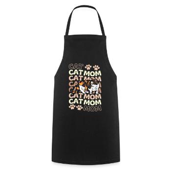 Süße Munchkin Katze Mama - Kochschürze - Schwarz - Vorne - AI Model Male 185 dark (185cm)
