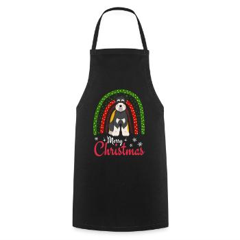 Schnauzer Noël - Tablier de cuisine - noir - Devant - AI Model Male 185 dark (185cm)