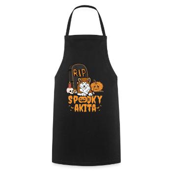 Mignon Akita Halloween Costume Chien - Tablier de cuisine - noir - Devant - AI Model Male 185 dark (185cm)
