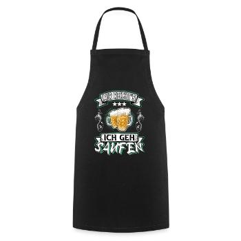 Bier Saufen Trinken Alkohol Spruch Mir Reichts - Kochschürze - Schwarz - Vorne - AI Model Male 185 dark (185cm)