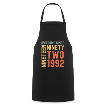 Awesome since 1992 Geburtstag Geschenk Jahreszahl - Kochschürze - Schwarz - Vorne - AI Model Male 185 dark (185cm)