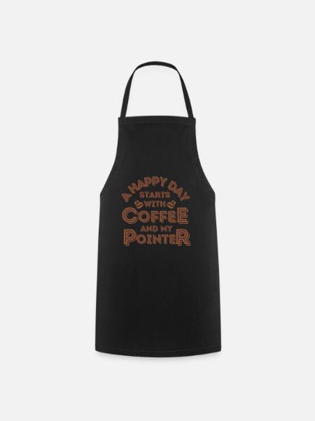Pointer Kaffee Hund Cafe - Kochschürze - Schwarz