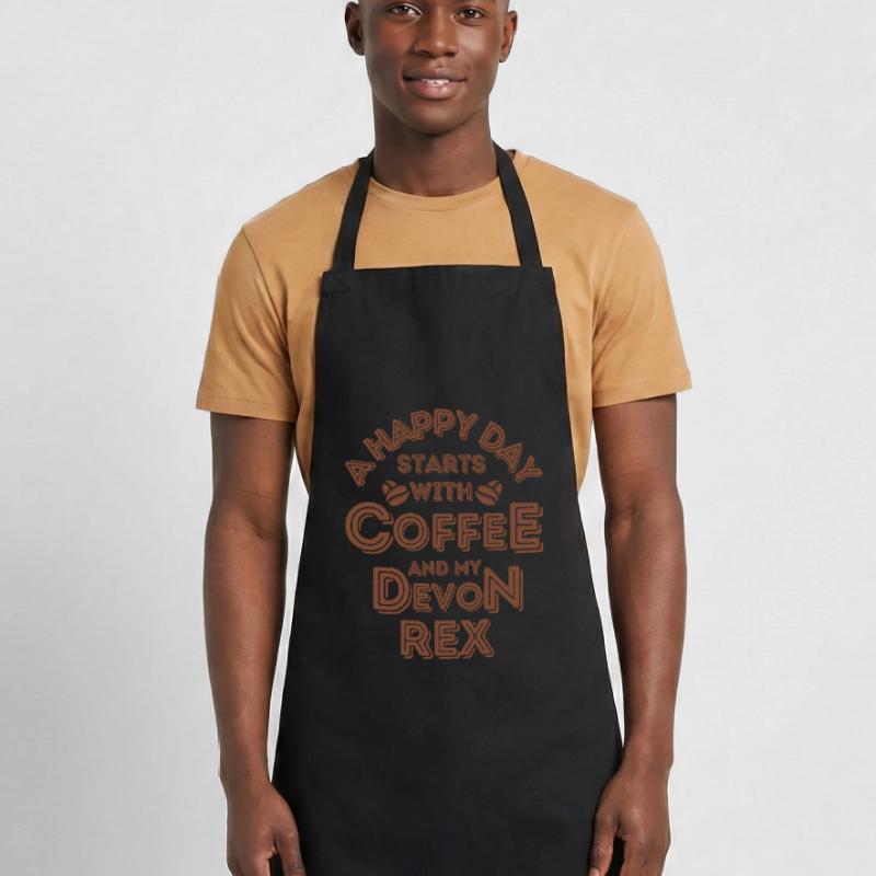 Devon Rex Cat Coffee Cafe Cooking Apron