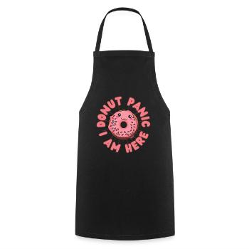 Donut panique Donut kawaii - Tablier de cuisine - noir - Devant - AI Model Male 185 dark (185cm)
