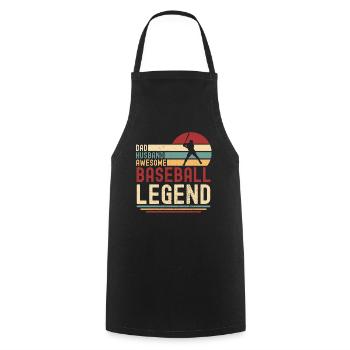 Papa Ehemann Baseball Legende retro vintage - Kochschürze - Schwarz - Vorne - AI Model Male 185 dark (185cm)