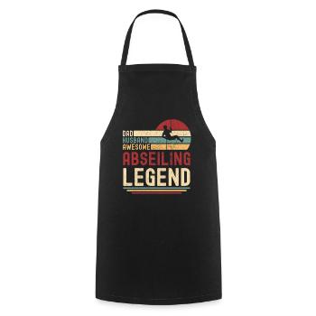 Abseiling retro vintage Abseilen Legende Vater - Kochschürze - Schwarz - Vorne - AI Model Male 185 dark (185cm)