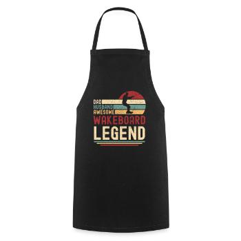 Papa Ehemann Wakeboard Legende vintage retro - Kochschürze - Schwarz - Vorne - AI Model Male 185 dark (185cm)