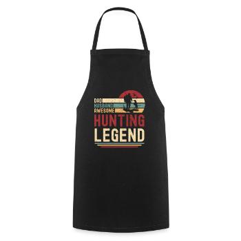Husband father Legendary hunter retro vintage - Cooking Apron - black - Front - AI Model Male 185 dark (185cm)