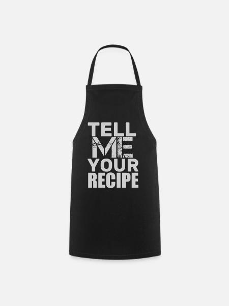 tell recipe - Cooking Apron - black