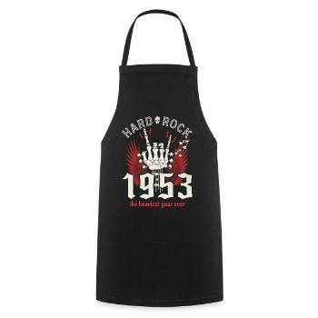 Jahrgang 1953 Musikerfest 70-jähriges Jubiläum - Kochschürze - Schwarz - Vorne - AI Model Male 185 dark (185cm)