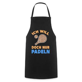 Déclaration du tournoi de raquette du joueur Balles de sport - Tablier de cuisine - noir - Devant - AI Model Male 185 dark (185cm)