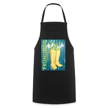 Spring Beauty Spring - Vocabulary - Cooking Apron - black - Front - AI Model Male 185 dark (185cm)