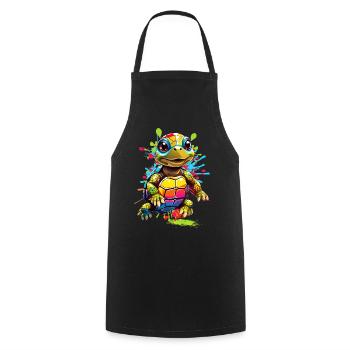 Tortue - Tablier de cuisine - noir - Devant - AI Model Male 185 dark (185cm)