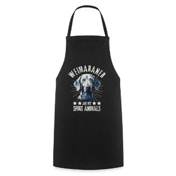 Weimaraner Liebhaber Geometry Weimaraner Kunst - Cooking Apron - black - Front - AI Model Male 185 dark (185cm)