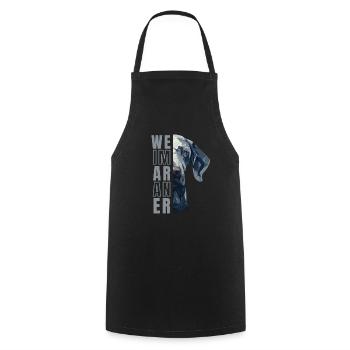 Weimaraner Liebhaber Geometry Weimaraner Kunst - Cooking Apron - black - Front - AI Model Male 185 dark (185cm)
