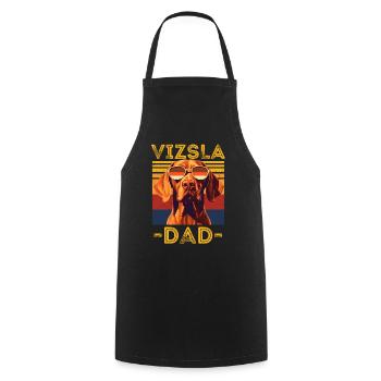 Vizsla with sunglasses retro - Cooking Apron - black - Front - AI Model Male 185 dark (185cm)