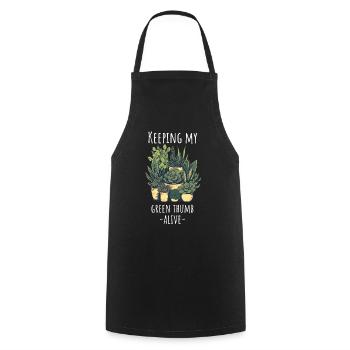 Succulentes drôle de dicton - Tablier de cuisine - noir - Devant - AI Model Male 185 dark (185cm)