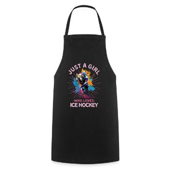 Eishockey Frauen Eishockey Mädchen - Kochschürze - Schwarz - Vorne - AI Model Male 185 dark (185cm)