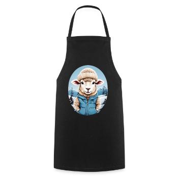 Sweet Sheep - Cooking Apron - black - Front - AI Model Male 185 dark (185cm)