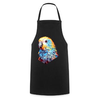 Perruche Polygone Bird Perruches - Tablier de cuisine - noir - Devant - AI Model Male 185 dark (185cm)