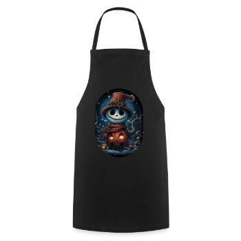 James the Friendly Halloween Snowman - Cooking Apron - black - Front - AI Model Male 185 dark (185cm)