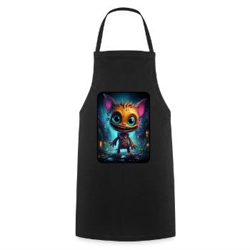 Punchy die süße Monster Lady - Kochschürze - Schwarz - Vorne - AI Model Male 185 dark (185cm)