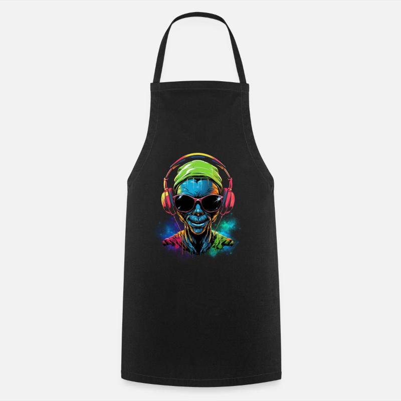 Alien Rave - Cooking Apron - black