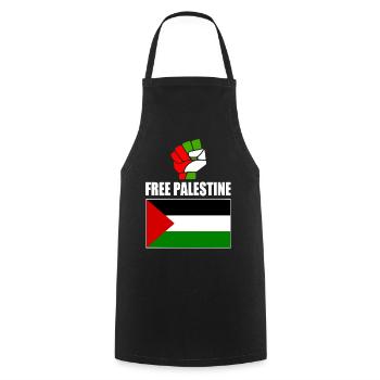 Free palestine - Tablier de cuisine - noir - Devant - AI Model Male 185 dark (185cm)