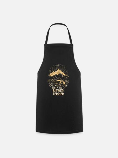 Biewer Terrier Camping - Tablier de cuisine - noir