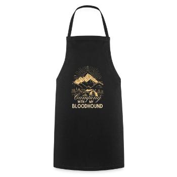 Bloodhound Camping - Kochschürze - Schwarz - Vorne - AI Model Male 185 dark (185cm)