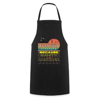 Eccentricity Neon Retro Print - Cooking Apron - black - Front - AI Model Male 185 dark (185cm)