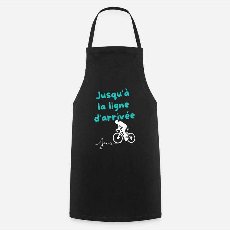 Persévérance Jusqu'à la Ligne d'Arrivée - Tablier de cuisine - noir