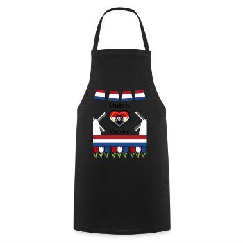 Dutch victory - Cooking Apron - black - Front - AI Model Male 185 dark (185cm)