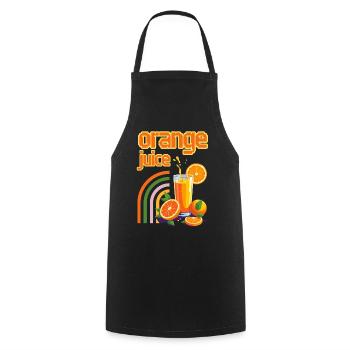Orange Juice - Cooking Apron - black - Front - AI Model Male 185 dark (185cm)