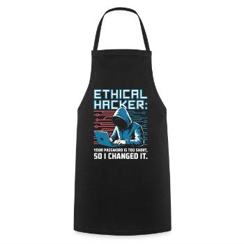 Ethical Hacker - Cooking Apron - black - Front - AI Model Male 185 dark (185cm)