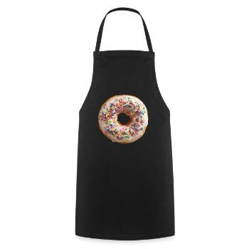 Donut - Kochschürze - Schwarz - Vorne - AI Model Male 185 dark (185cm)