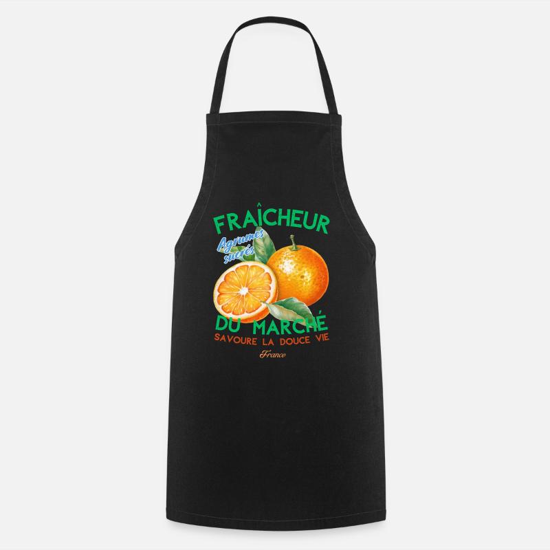 Fraicheur du marché - Tablier de cuisine - noir