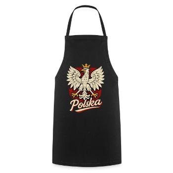Pologne Polska aigle drapeau drapeau épique cadeau - Tablier de cuisine - noir - Devant - AI Model Male 185 dark (185cm)